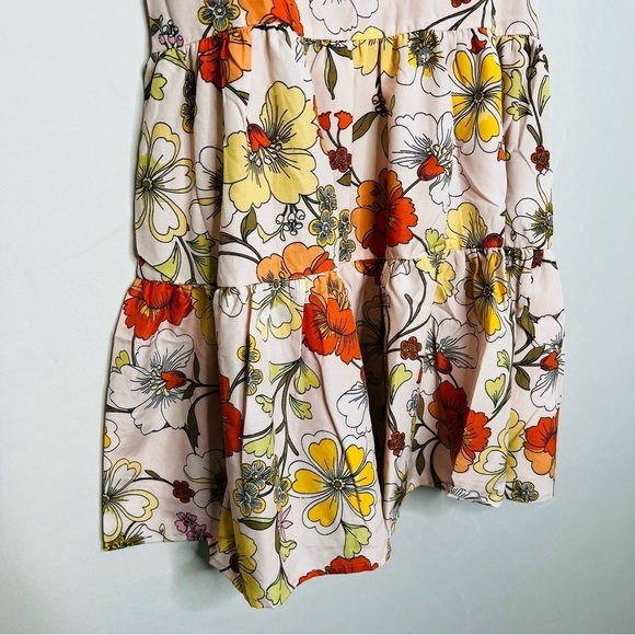 NWT! Band of Gypsies Lottie & Holly Blush Rust Floral Mini Dress. Size Medium. - Picture 6 of 14